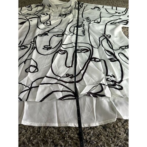 Beautiful abstract, oversize tunic, blouse, half sleeve. New w tags  xl - Picture 7 of 13